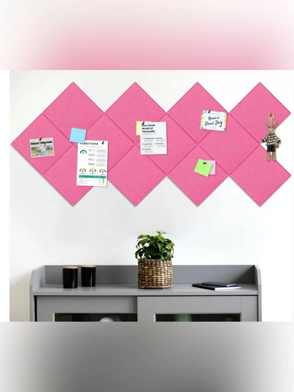 💗 BRAND NEW Pink 48”×36” Felt Bulletin Board – 12 Pack
